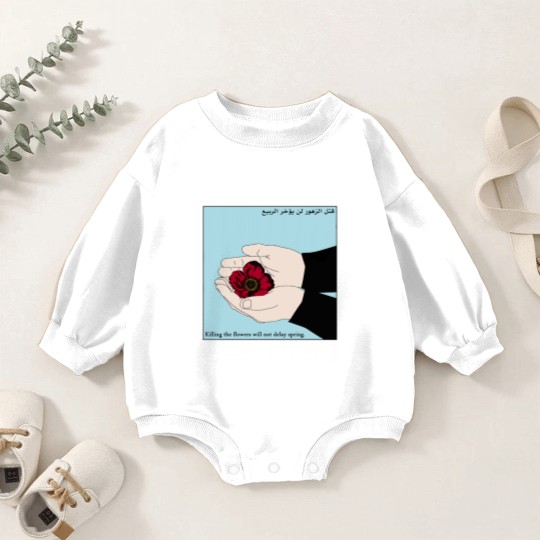 Discover Killing the Flowers Will Not Delay Spring Baby Romper Sweatshirts