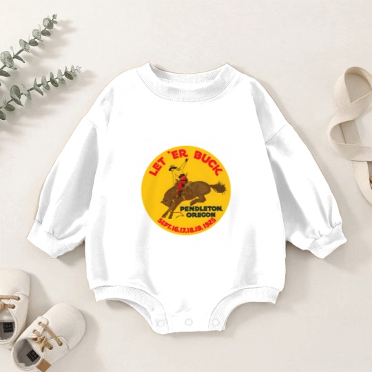 Discover Vintage Rodeo Let Er Buck Pendleton Oregon1925 00463 Baby Romper Sweatshirts