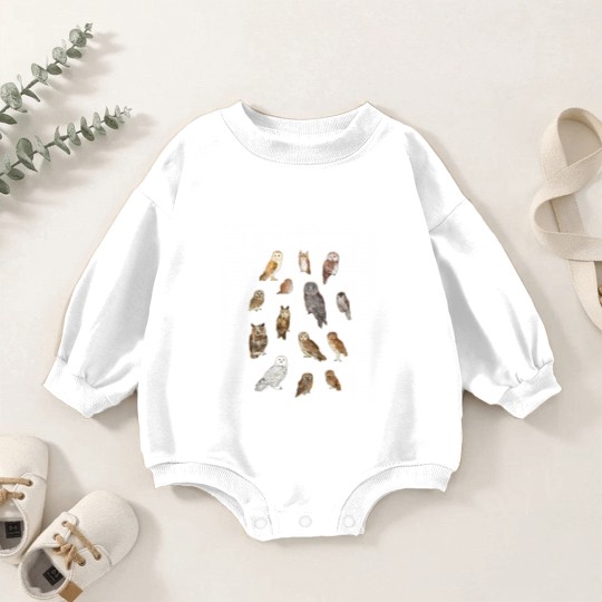 Discover Owls Baby Romper Sweatshirts