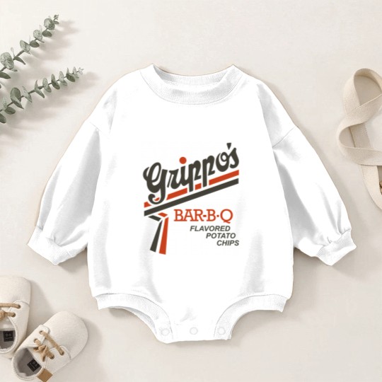 Discover Grippos Bar-B-Q Flavored Potato Chips Baby Romper Sweatshirts