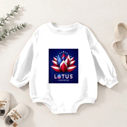 Discover lotus for potus kamala for president 2024 Baby Romper Sweatshirts