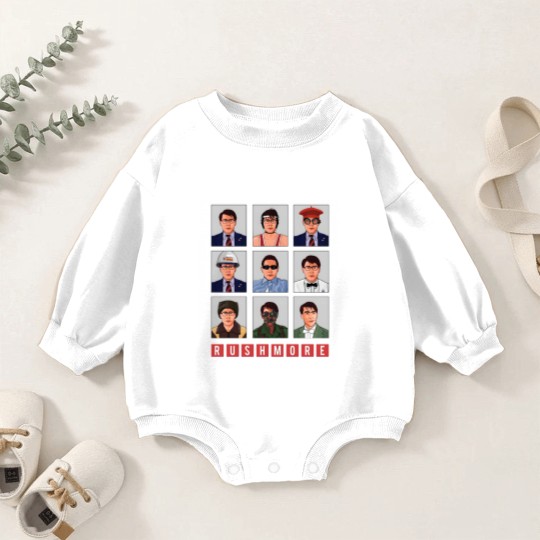Discover Rushmore Max Fischer Grid Baby Romper Sweatshirts