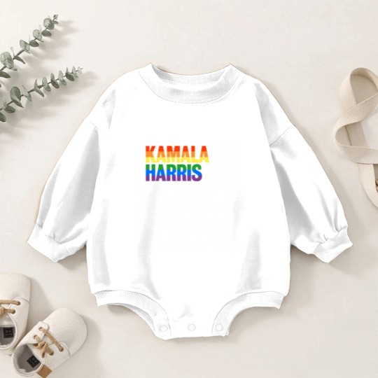 Discover Kamala Harris For President Baby Romper Sweatshirts, LGBT Gay Pride Rainbow