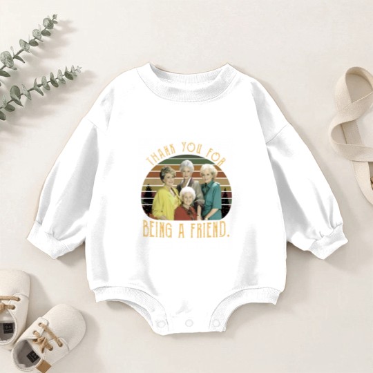Discover The Stay Golden Thank You For Being A Friend 80s Vintage Sunset Baby Romper Sweatshirts