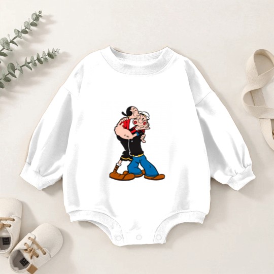 Discover Popeye and Olive Active Baby Romper Sweatshirts