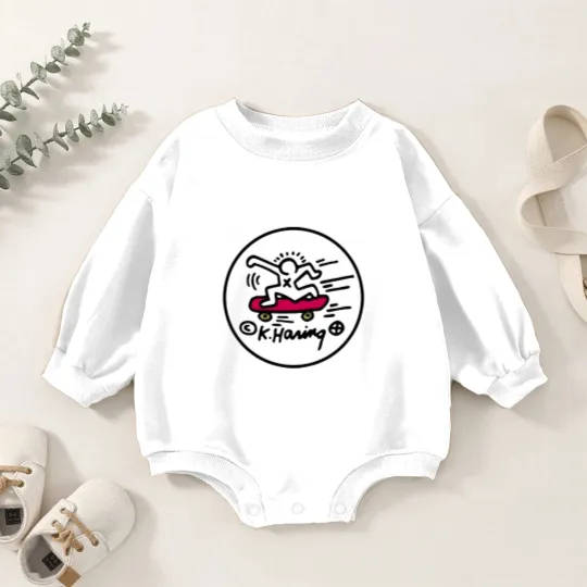 Discover Keith Haring Skateboard Baby Romper Sweatshirts