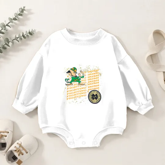 Discover Vintage 90s ND University Crewneck Baby Romper Sweatshirts