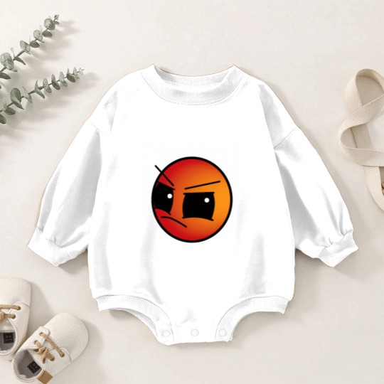 Discover geometry dash Difficulty Harder face Level Baby Romper Sweatshirts