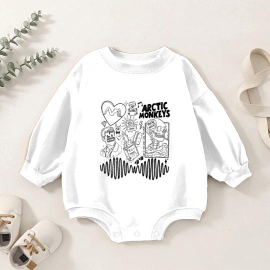 Discover Arctic Monkey Doodle Art Baby Romper Sweatshirts, Vintage Arctic Monkey Merch Album Baby Romper Sweatshirts