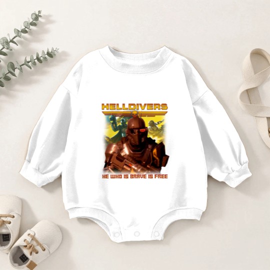 Discover Helldivers Vintage 90s Baby Romper Sweatshirts, Helldivers 2 Baby Romper Sweatshirts, Helldivers Vintage Baby Romper Sweatshirts