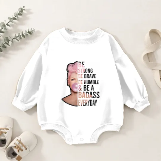 Discover P!nk Be Strong Baby Romper Sweatshirts, Trustfall Album Baby Romper Sweatshirts, Pink Singer Tour Baby Romper Sweatshirts, Summer Carnival 2024