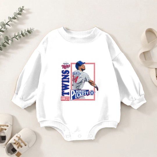 Discover 1992 Kirby Puckett Twins Baby Romper Sweatshirts