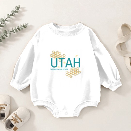 Discover Utah The Beehive State Bee - Utah - Baby Romper Sweatshirts