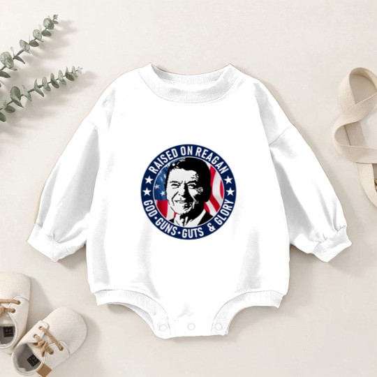 Discover Ronald Reagan Raised On Reagan Baby Romper Sweatshirts