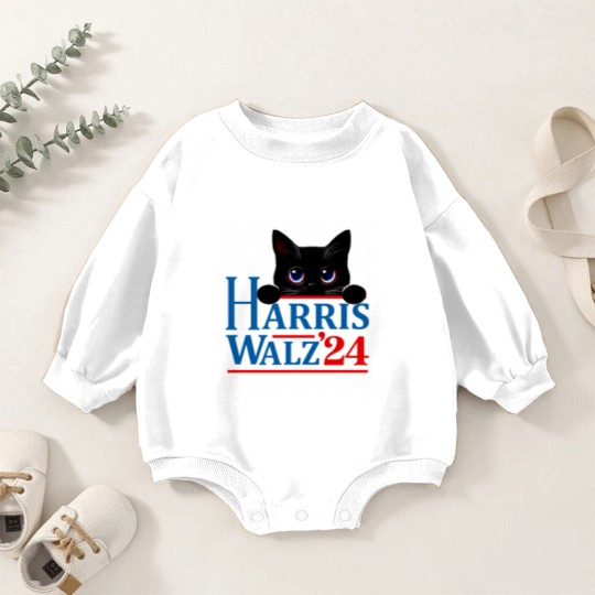 Discover Harris Walz Cat Lady  Harris tim walz Baby Romper Sweatshirts - 1 Baby Romper Sweatshirts