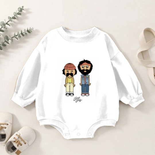 Discover cheech chong toon style full bodies with classic logo t Baby Romper Sweatshirts