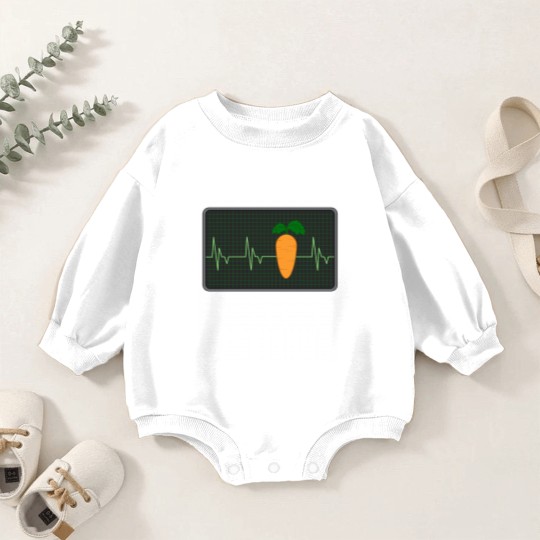 Discover Carrot Hearbeat Cool Carrot Design Baby Romper Sweatshirts