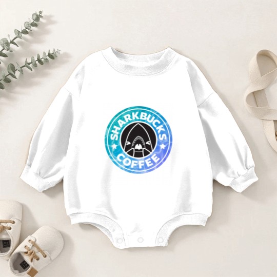 Discover Sharkbucks Logo [Water] Baby Romper Sweatshirts