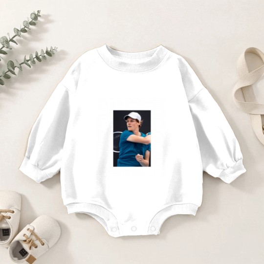 Discover JANNIK SINNER TENNIS Cottonrulz Oversize White Baby Romper Sweatshirts