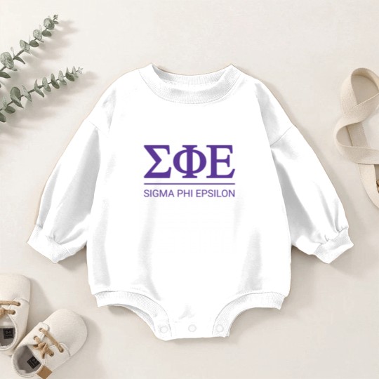 Discover Sigma Phi Epsilon | Badge Baby Romper Sweatshirts
