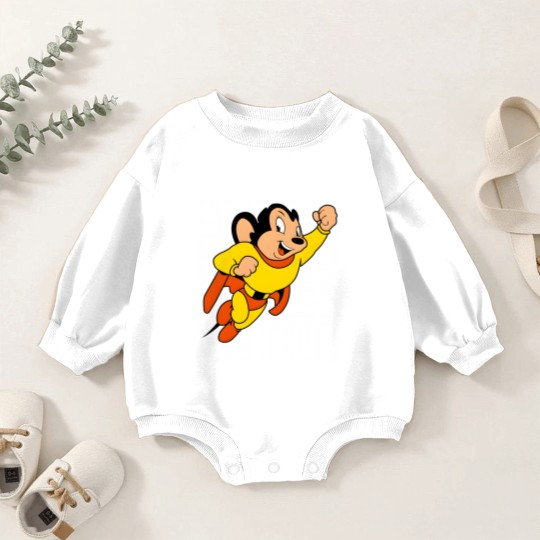 Discover Mighty Mouse - Cartoons - Mighty Mouse - Baby Romper Sweatshirts