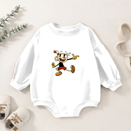 Discover Cuphead , cuphead, cuphead and mugman, cuphead game, cagney carnation, cuphead cagney carnati Essent Baby Romper Sweatshirts