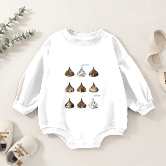 Discover Hersheys Kisses Multiple Grid Design Baby Romper Sweatshirts