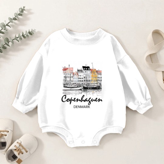 Discover Copenhagen Denmark Baby Romper Sweatshirts