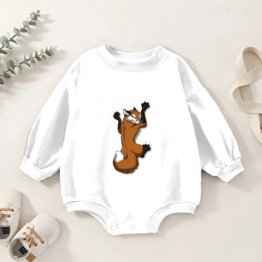 Discover Clinging Red Fox Baby Romper Sweatshirts