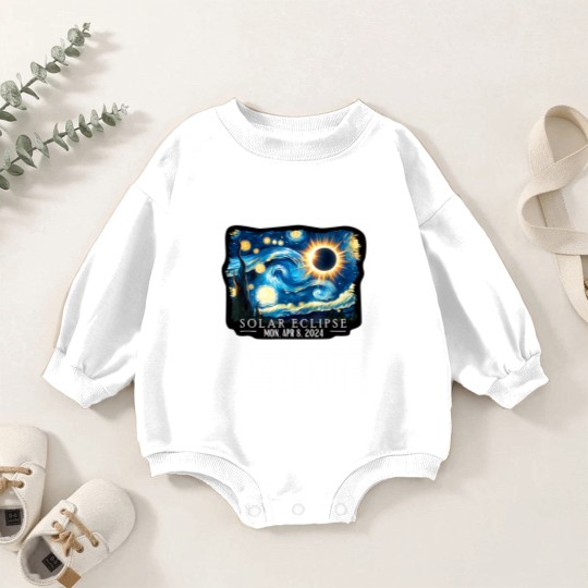 Discover Vintage American Totality Starry Night Eclipse Solar 2024 Baby Romper Sweatshirts