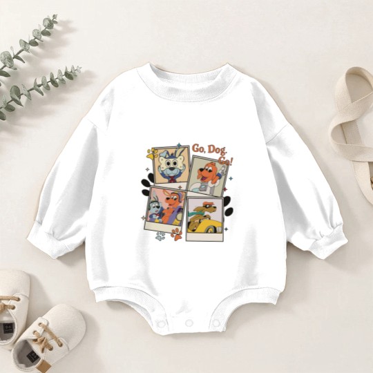 Discover Go Dog Go Polaroid Baby Romper Sweatshirts | Vintage Go Dog Go Baby Romper Sweatshirts | Go Dog Go Family Birthday Baby Romper Sweatshirts | Dog Birthday Party Baby Romper Sweatshirts