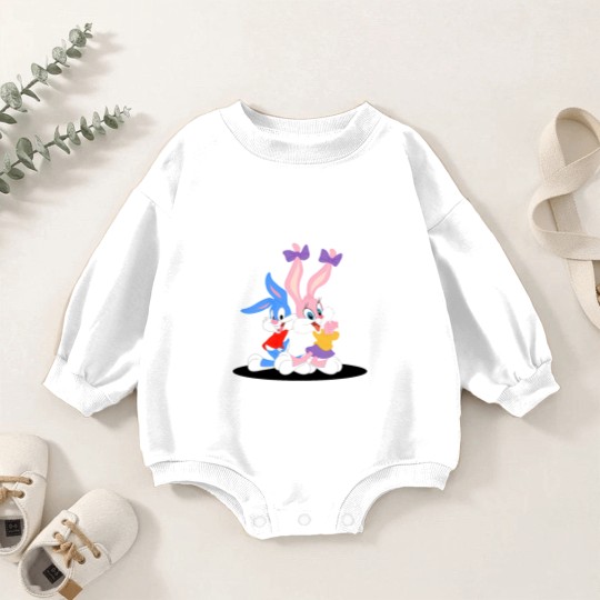 Discover Buster and Babs Bunny Baby Romper Sweatshirts
