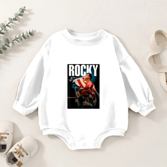 Discover Rocky IV American Flag Portrait Baby Romper Sweatshirts