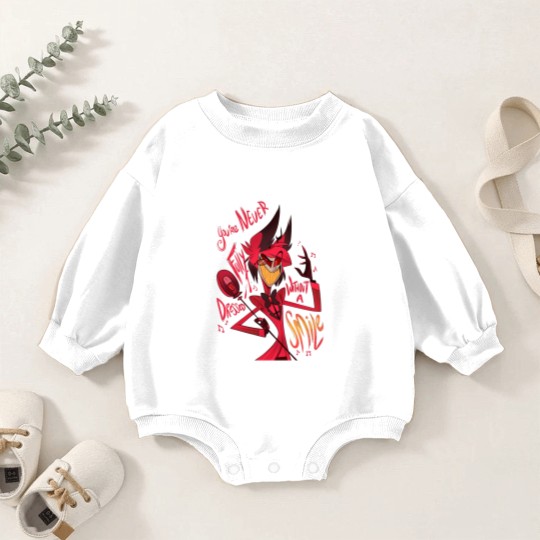 Discover alastor smile Baby Romper Sweatshirts, alastor Baby Romper Sweatshirts, alastor smile, charlie, vaggie, anime