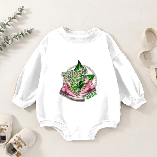 Discover AKA Chucks and Pearls Baby Romper Sweatshirts