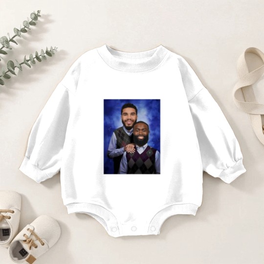 Discover Jayson Tatum and Jaylen Brown "Step Brothers" Portrait Baby Romper Sweatshirts