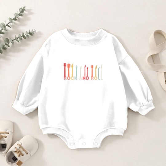 Discover Vintage Rock And Roll Classic Concert Band Cool Baby Romper Sweatshirts
