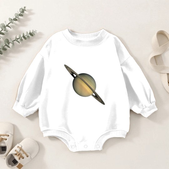 Discover Saturn Print Cool Space Baby Romper Sweatshirts