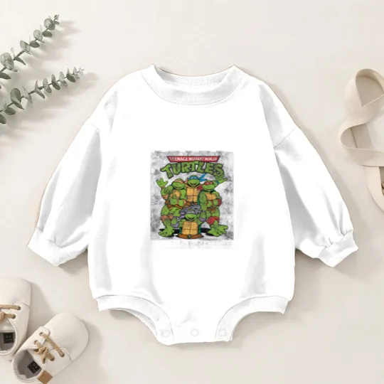 Discover Teenage Mutant Ninja Turtles Classic Retro Logo Baby Romper Sweatshirts