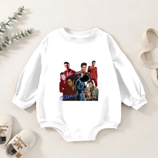 Discover Inspired Elvis Presley Graphic Signature T- Baby Romper Sweatshirts Gift For Fan