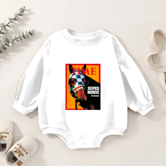 Discover Secretariat Time Magazine Cover 1973 Baby Romper Sweatshirts