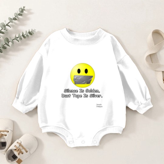 Discover Silence Is Golden. Duct Tape Is Silver. - Jame_s Designs Baby Romper Sweatshirts