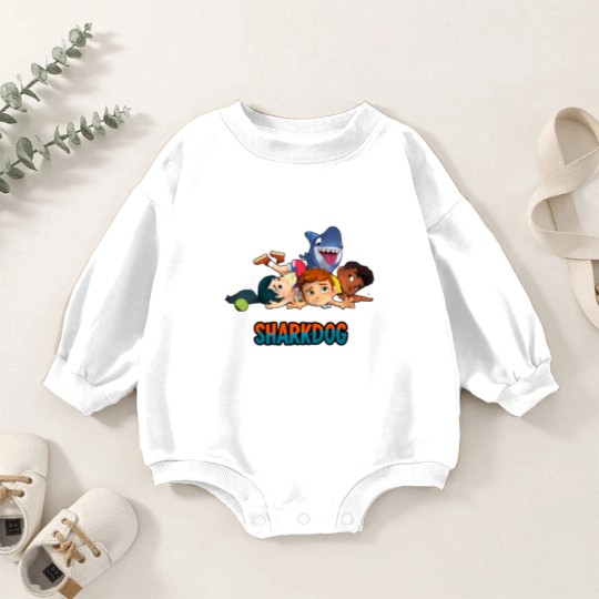 Discover Sharkdog Netflix animationSharkdog Netflix animation Baby Romper Sweatshirts