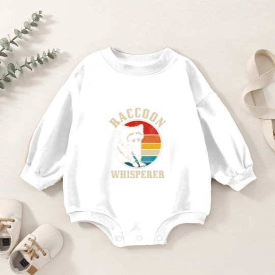 Discover Cats Raccoon Whisperer Vintage Retro Racoon Street Cat Baby Romper Sweatshirts