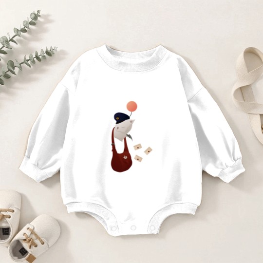 Discover Final Fantasy XIV - Delivery Moogle Baby Romper Sweatshirts