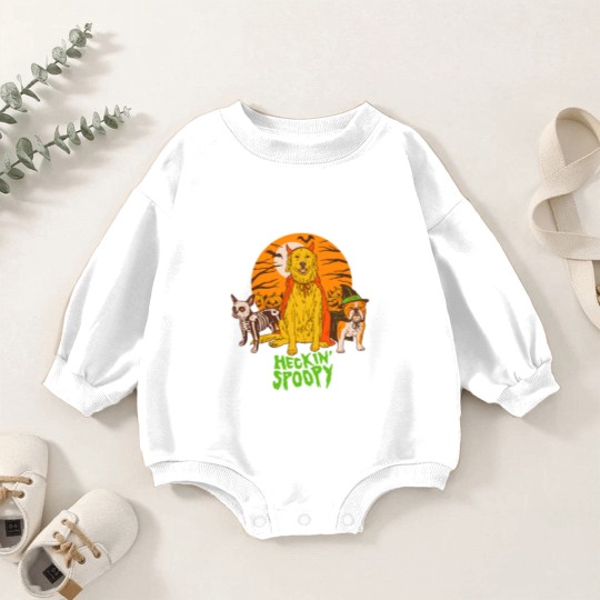 Discover heckin' spoopy Baby Romper Sweatshirts