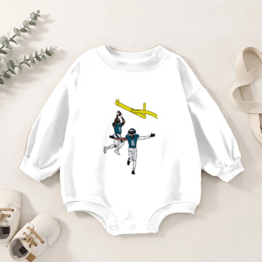 Discover AJ Brown and DeVonta Smith Dunk Celebration Active(1) Baby Romper Sweatshirts