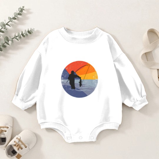 Discover Fishing fishing rod FISHING FISHERMAN lake fishing Baby Romper Sweatshirts