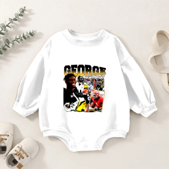 Discover George Pickens Vintage 90s Graphic Style Baby Romper Sweatshirts