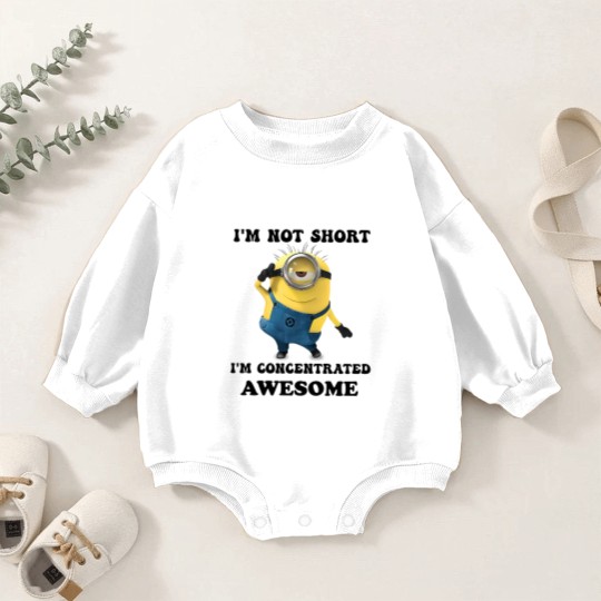 Discover Minions I'm Not Short I'm Concentrated Awesome The Rise of Gru Graphic Baby Romper Sweatshirts